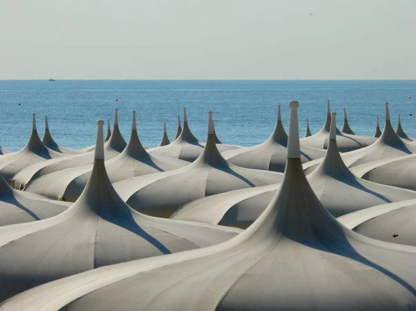 Italië Emilia Romagna Adriatische Zee Buurt Van Milano Marittima Zandstrand — Stockfoto