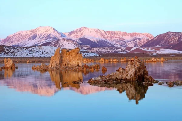 Nascer Sol Mono Lake Sierra Oriental Eua América Norte — Fotografia de Stock