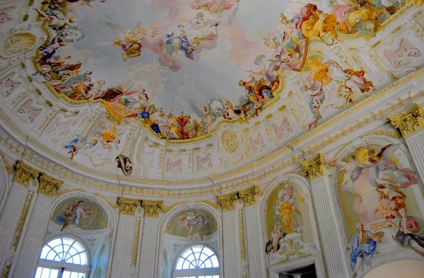 Austria Melk Danube Benedictines Monastery Garden Pavilion Ceiling Painting Wachau — Stock Photo, Image