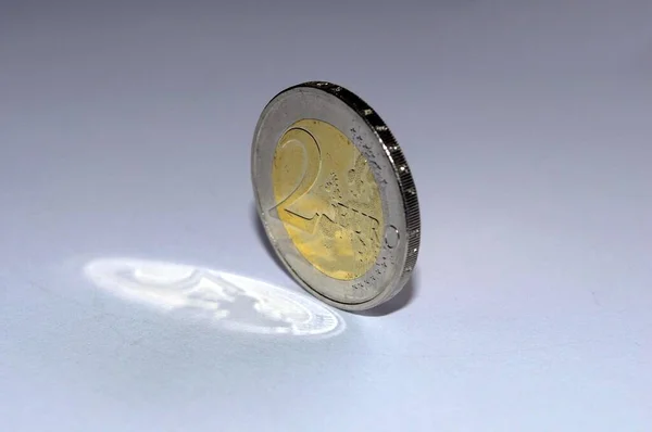 Монета Евро Монета Евро Монета Евро Монета Евро Памятник Мирового — стоковое фото