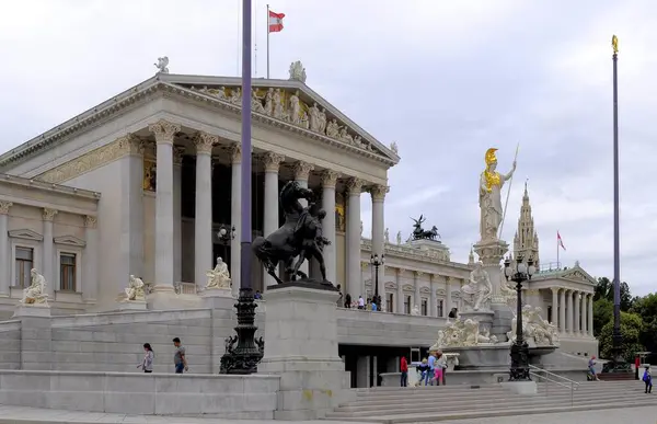 Itävalta Wien Parlamentti Euroopan Parlamentti Wienin Ringstrassen Pohjalta Eurooppa — kuvapankkivalokuva