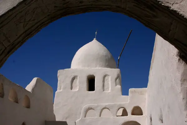 Vue Dôme Une Petite Mosquée Ghadames Libye Afrique — Photo