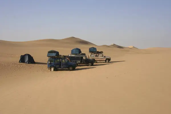 Paesaggio Delle Dune Nel Sahara Tra Wau Namus Tazurbo Libia — Foto Stock