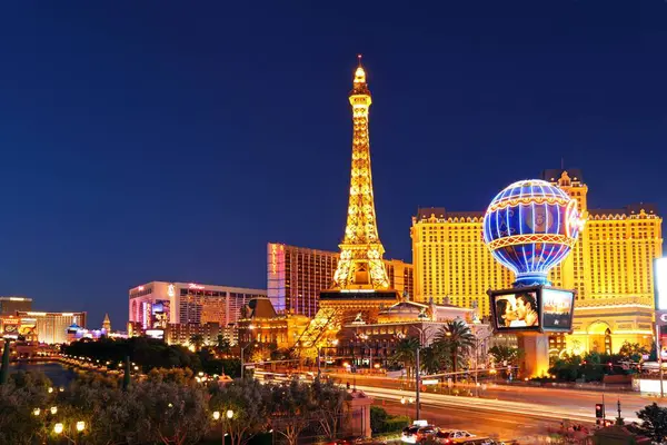 Paris Casino Hotel Night Strip Las Vegas Nevada Usa North — Stock Photo, Image