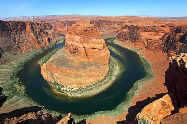 Hufeisenfrmige Biegung Des Colorado River Bei Page Arizona Usa North — Stock Photo, Image