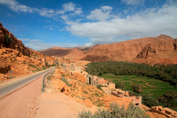 Entering Todhra Valley Foot High Atlas Mountains Morocco — Stock Photo, Image