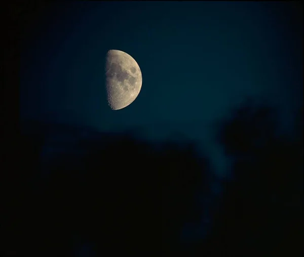 Księżyc Półksiężycowy Luna Księżyc Księżyc Półksiężycowy — Zdjęcie stockowe