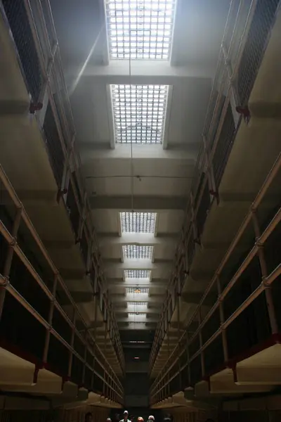 Cell Wing Nella Prigione Disuso Sull Isola Alcatraz California Usa — Foto Stock