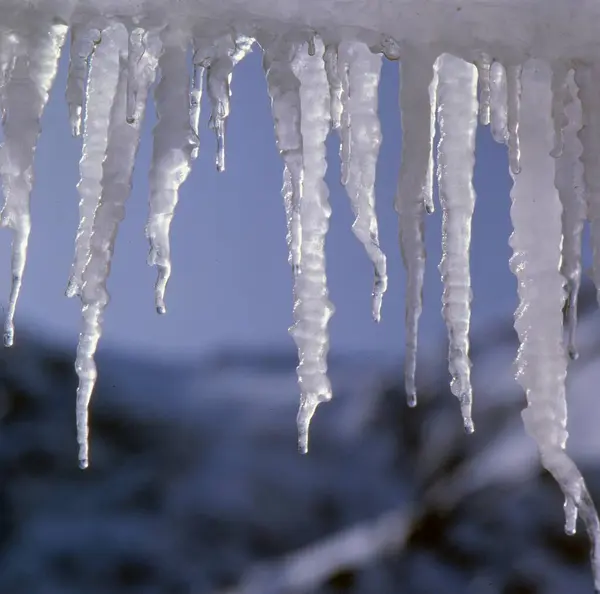 Icicles Ice Structures Winter Background — Stock Photo, Image
