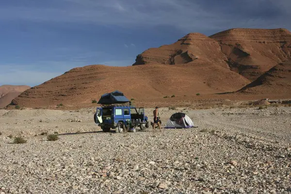 Night Camp Wadi Antiatlas Ait Herbil Morocco Africa — Stock Photo, Image