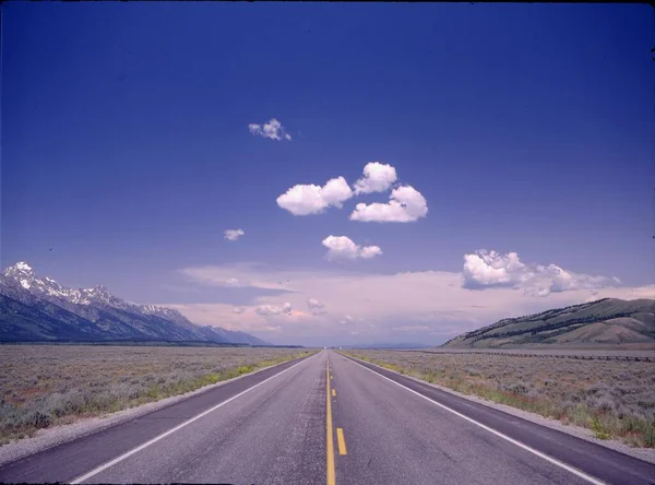 Highway Grand Teton National Park Verenigde Staten Noord Amerika — Stockfoto
