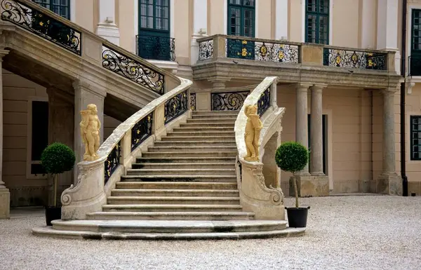 Lépcsők Esterházy Kastélyban Fertd Magyarország Európa — Stock Fotó
