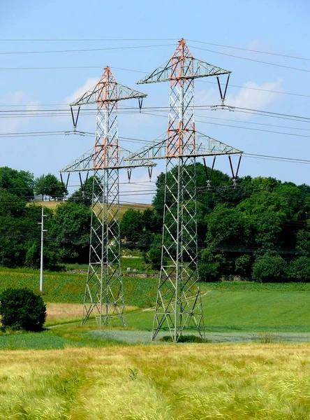 Power Pylons Power Lines — Stock Photo, Image