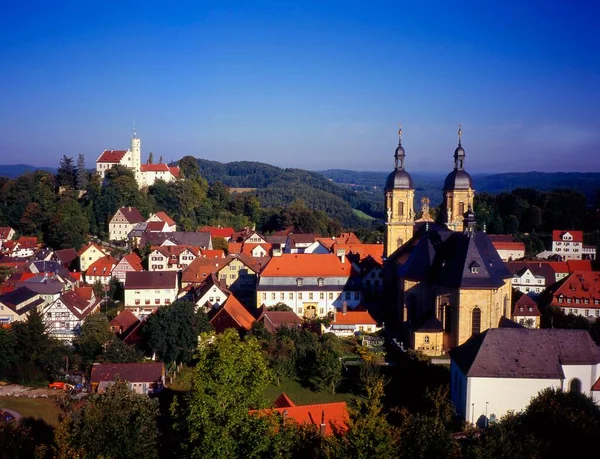 Castillo Basílica Gweinstein Distrito Forchheim Suiza Francófona Baviera Alemania Europa —  Fotos de Stock