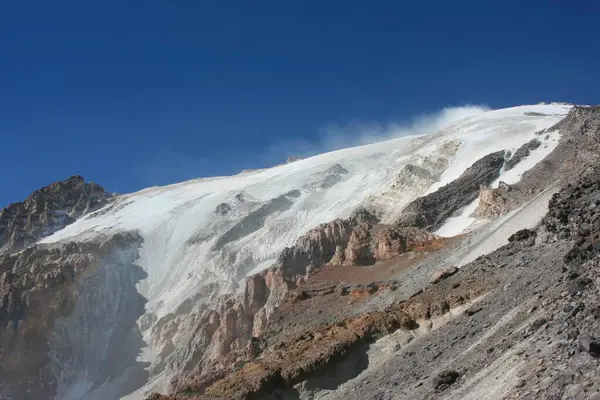 Ледник Восточной Стороне Вулкана Дамавант Иран Азия — стоковое фото