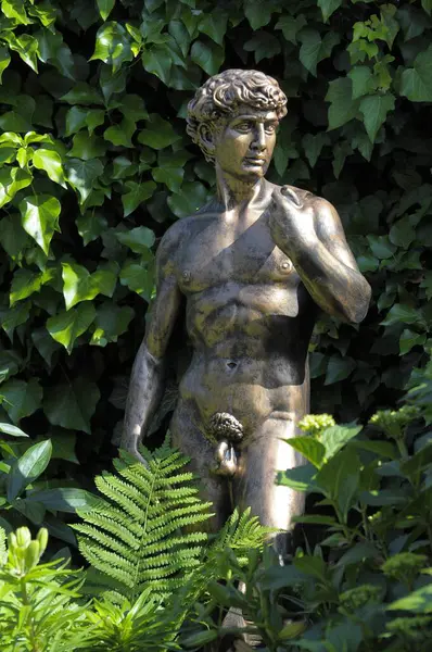 Figure Jardin Adam Dans Jardin — Photo