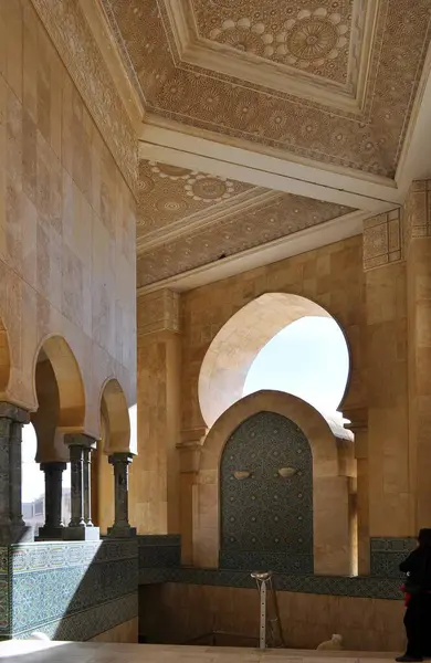 Центр Города Касабланка Мечеть Центре Города Мечеть Хассана — стоковое фото