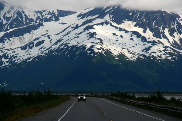 Autopista Cerca Girdwood Alaska Estados Unidos América Del Norte — Foto de Stock