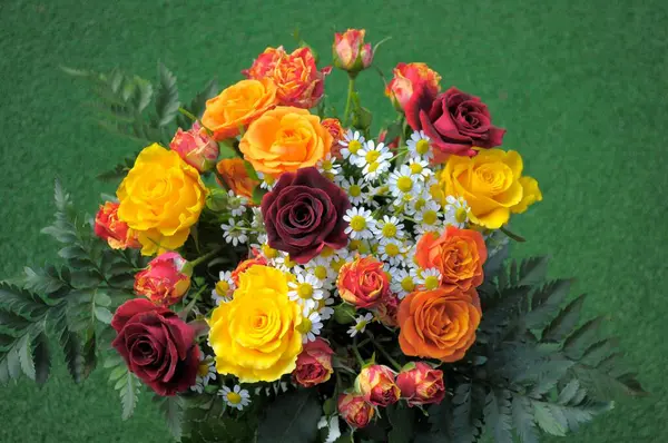Bouquet Anniversaire Coloré Fleurs Gros Plan — Photo