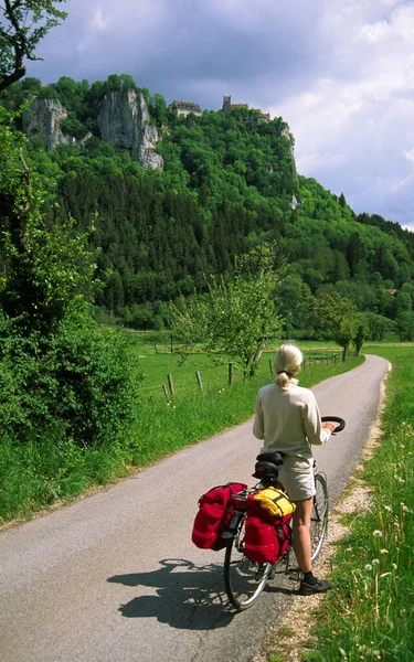 アッパーダヌーブ渓谷 ドイツ バーデン ウォルテンベルク 自転車 ヨーロッパ — ストック写真