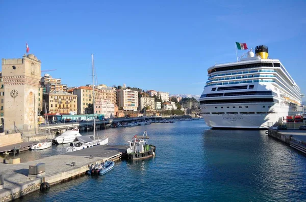 Cruise Ship Costa Serena Port Savona — Stock Photo, Image