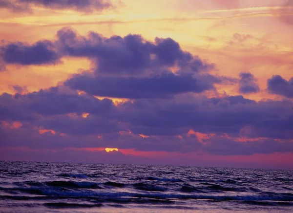 Sunset North Sea Denmark — Stock Photo, Image