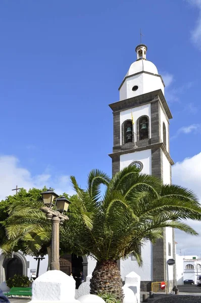 Ilha Lanzarote Espanha Arrecife Igreja Iglesia San Gins — Fotografia de Stock