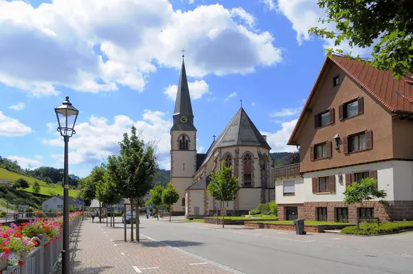 Baden Wuerttemberg Schwarzwaldbad Griesbach Village Church — Stockfoto