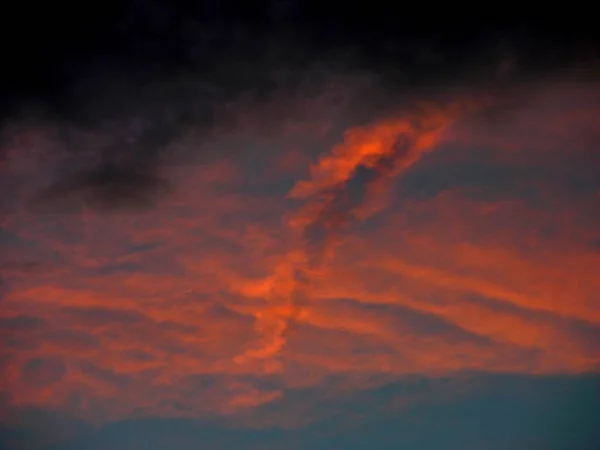 Cielo Nuvoloso Sera Tramonto — Foto Stock