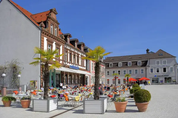 Schwetzingen Primavera Schlossplatz Plaza Del Mercado — Foto de Stock