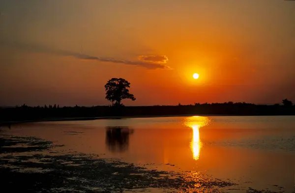 Сияющее Солнце Озере Вармзее — стоковое фото