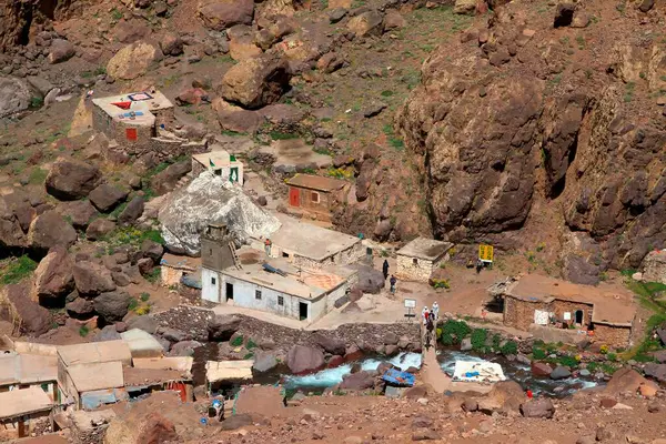 Mountain Village Sidi Chamharouch Toubkal National Park High Atlas Morocco — Stock Photo, Image