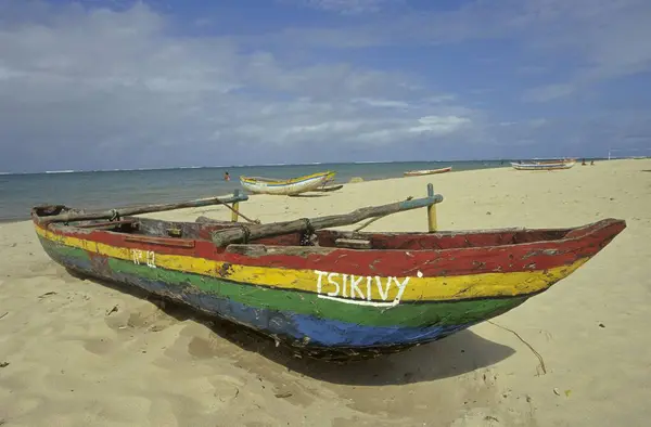 Рибальський Човен Іншому Місці Океану Мадагаскару — стокове фото