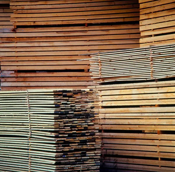 Blick Auf Holzbretter Lager — Stockfoto