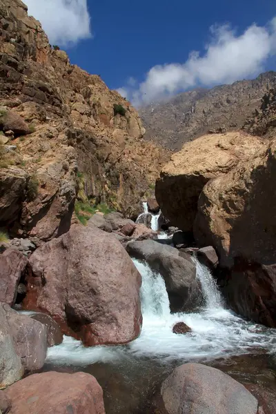 Горный Поток Национальном Парке Тубкал Высокий Атлас Марокко — стоковое фото