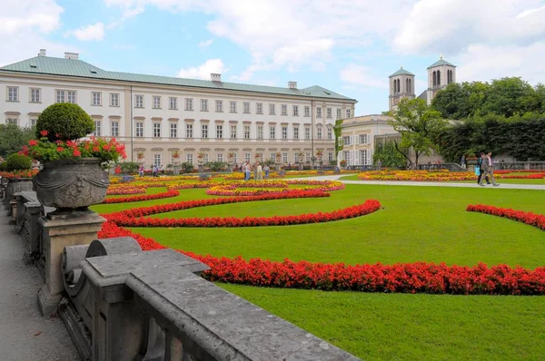 Austria Salzburg Pałac Mirabell Pomnik Ogrodach Mirabell Europa — Zdjęcie stockowe