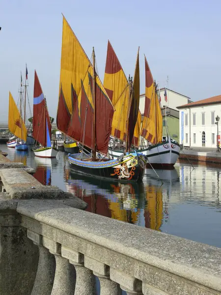 Itália Emília Romanha Cesenatico Mar Adriático Porto Veleiros Velhos Europa — Fotografia de Stock