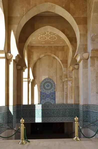 カサブランカ市内中心部 市内中心部のモスク ハッサン2世モスク — ストック写真