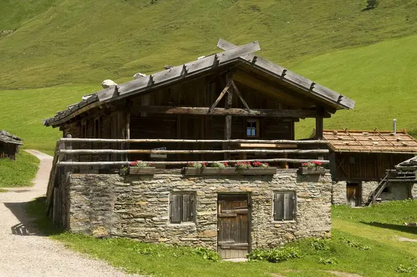Fane Alm Nad Mhlbach Południowy Tyrol Górnej Dolinie Vals Jochtal — Zdjęcie stockowe