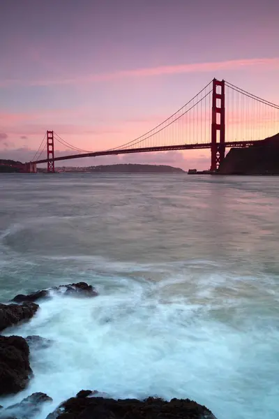 Golden Gate Bridge Fort Baker Sonnenuntergang San Francisco Estados Unidos —  Fotos de Stock