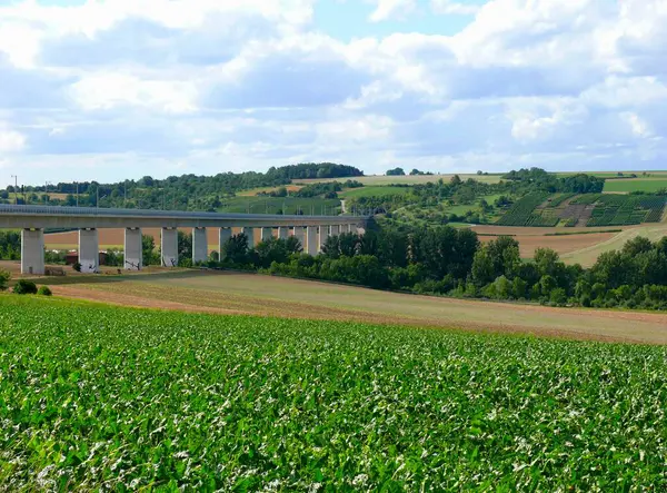 Brücke Der Schnellbahnstrecke Bei Enzweihingen — Stockfoto
