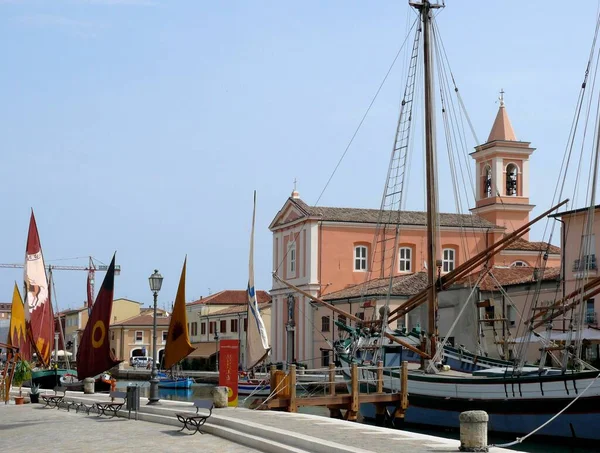 Italië Emilia Romagna Cesenatico Aan Adriatische Zee Aan Haven Europa — Stockfoto