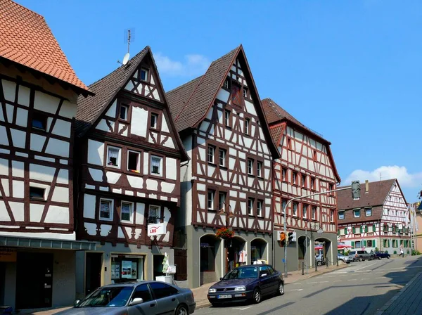 Eppingen Town Centre Kraichgau Region Old Half Timbered Houses — Stock Photo, Image
