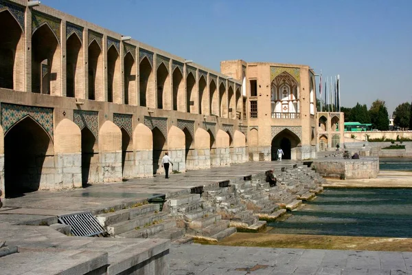 Mooiste Brug Isfahan Pol Khadjou Iran Azië — Stockfoto