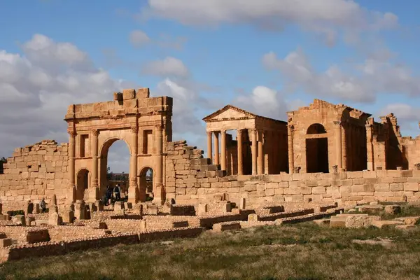 Sitio Excavación Romana Sbeitla Túnez África —  Fotos de Stock