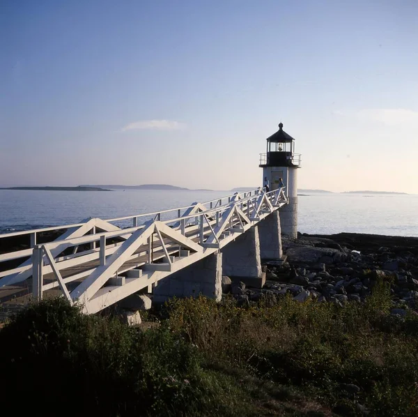 Marshall Point Light 1832 Port Clyde Penobskot Bay Maine Usa — стоковое фото