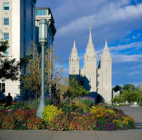 Usa Salt Lake City Temple Square Temple Lds Mormoni Chiesa — Foto Stock