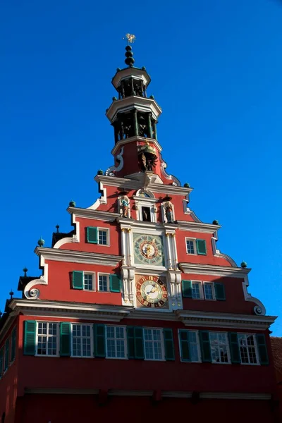 Gevel Van Het Oude Stadhuis Esslingen Baden Wrttemberg Duitsland — Stockfoto