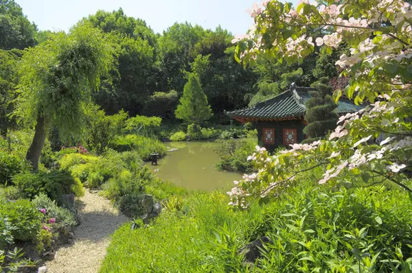 Mnzesheim亚洲花园 Kraichgau 日本花园 — 图库照片