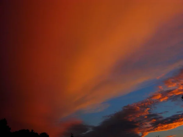Облачное Небо Вечером Закат — стоковое фото